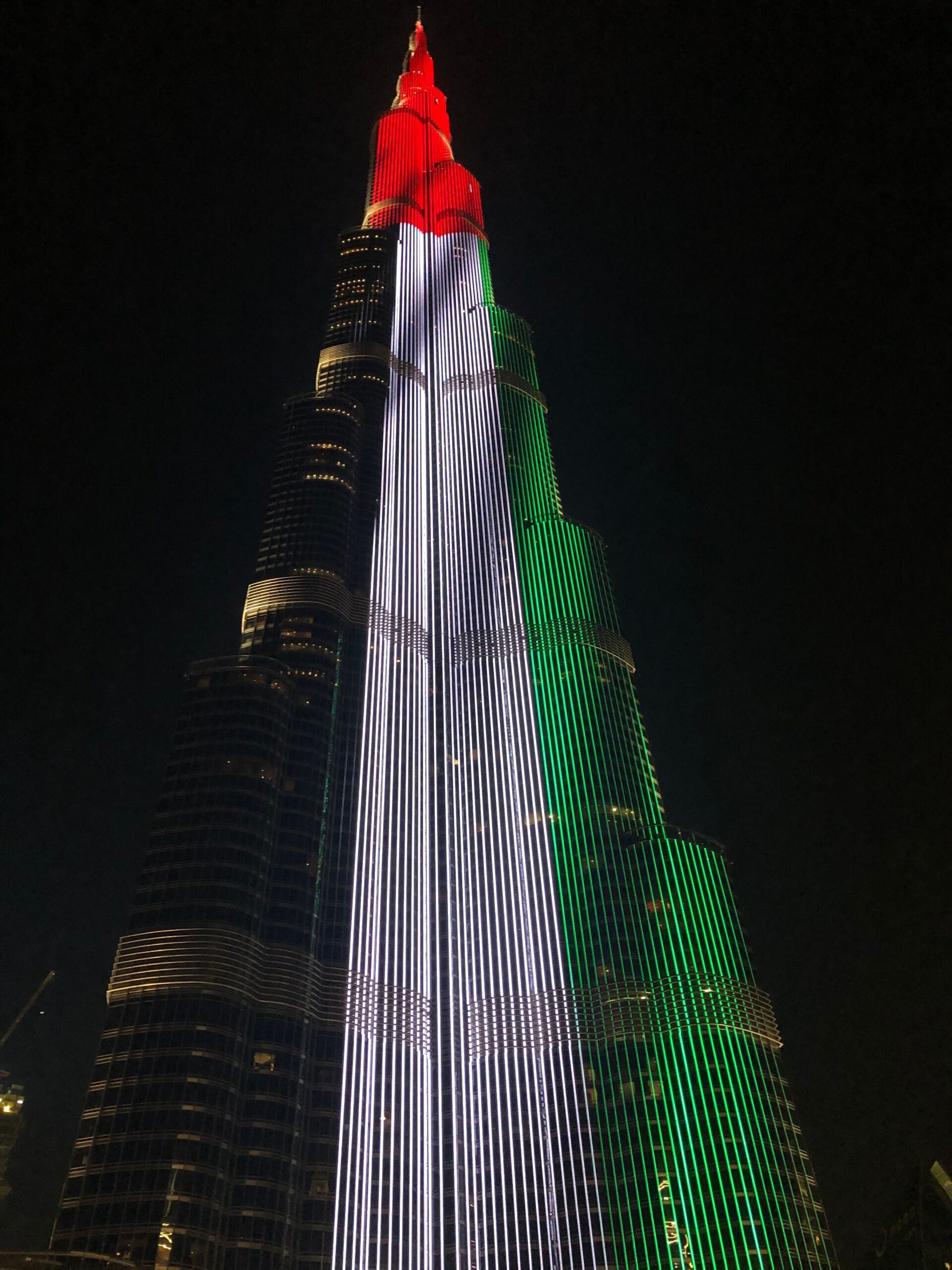 UAE National Day Burj Khalifa display, hotel apartments in Al Qusais by Emirates Stars Dubai